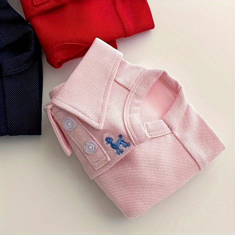 Pet Collared Button-Down T-Shirt- Thin and Breathable Vest Shirt