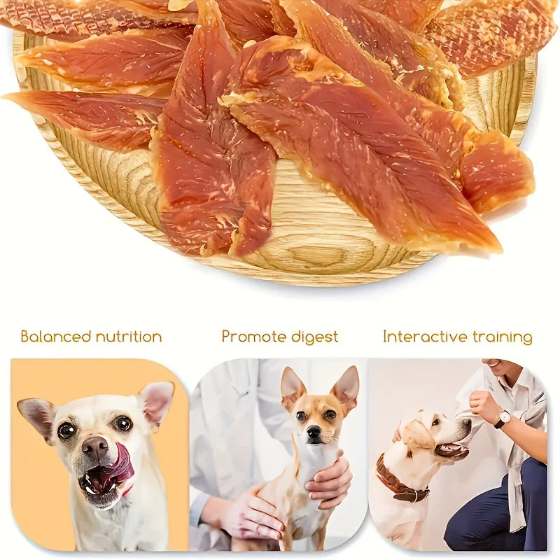 100g/500g(3.53oz/1.1LB )Chicken Jerky For Dogs, Chicken Dog Treats For Small Dogs, Medium Pets And Large Breeds, Natural Dog Treats