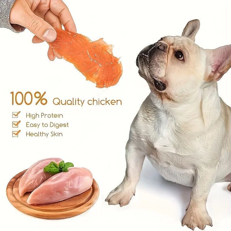 100g/500g(3.53oz/1.1LB )Chicken Jerky For Dogs, Chicken Dog Treats For Small Dogs, Medium Pets And Large Breeds, Natural Dog Treats