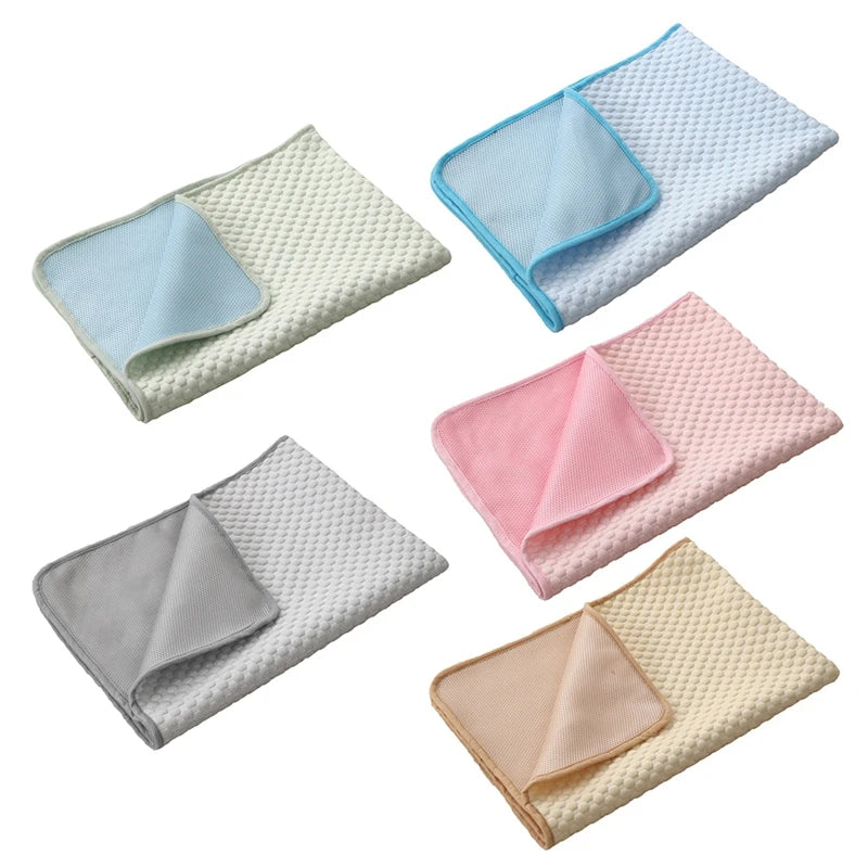 Dog Cooling Mat- Summer Pet Sleeping Pad- Moisture-proof Mattress Cushion- Breathable Blanket