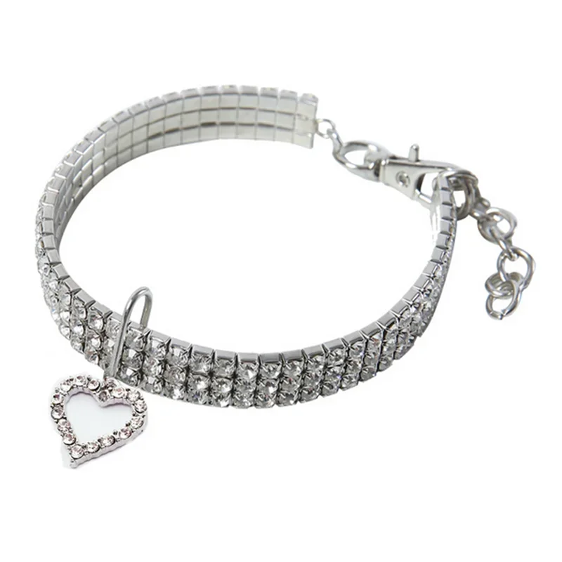 Bling Rhinestone Dog Collar- Crystal Dog Collars Leash For Small Medium Dogs