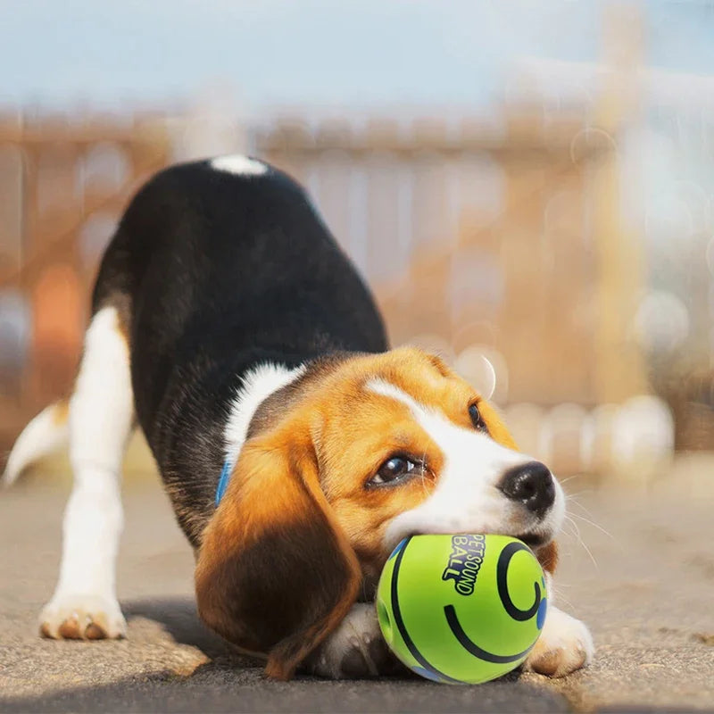 Wobble Wag Giggle Glow Ball- Interactive Dog Attention Toy- Fun Giggle Sounds Ball When Rolled or Shaken- Dog Fun