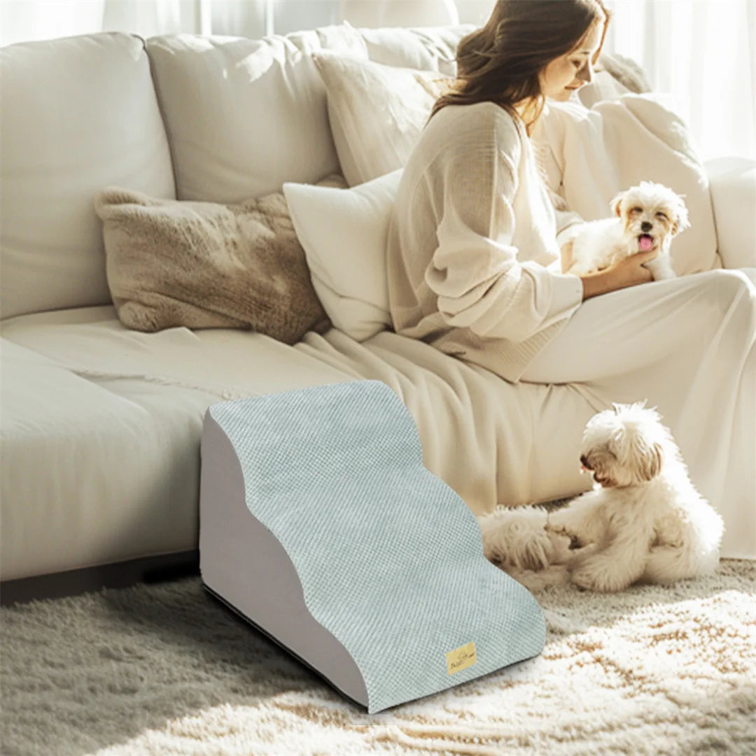 Orthopedic Dog Stairs- High-Density Sponge Foam- Washable Cover-Three Four and Five Steps available