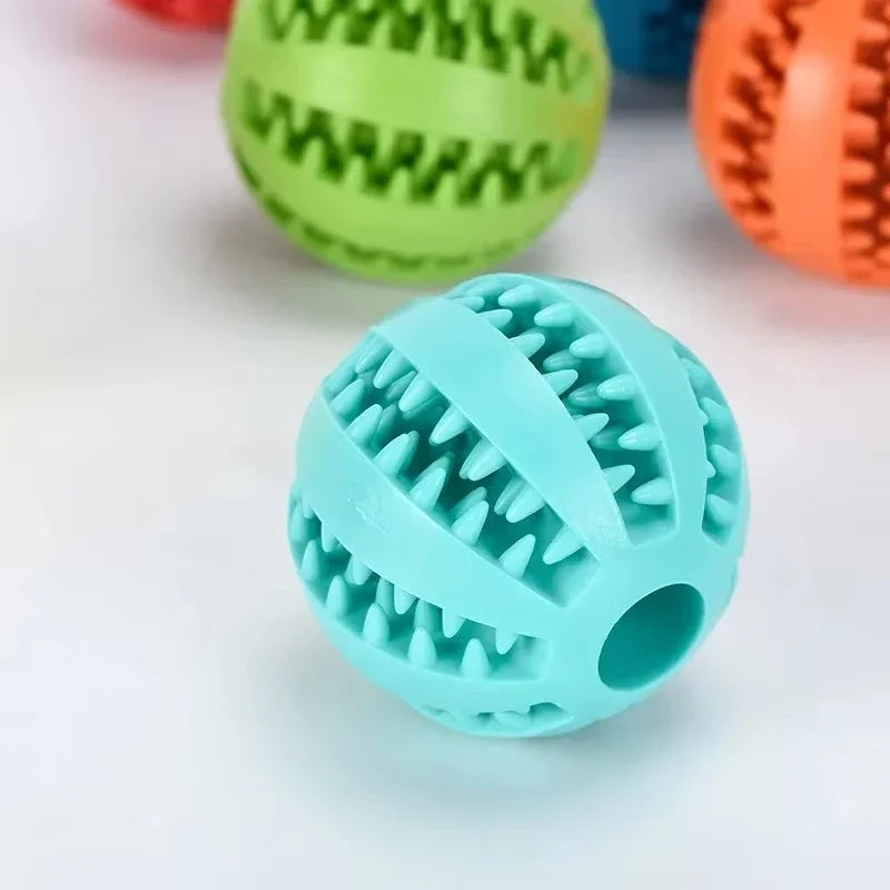 Natural Rubber Pet Dog Toy- Dog Chew Toy- Cleaning Teeth-Freshens Breath-Treat Ball- Extra-tough Interactive Elasticity Ball 5cm