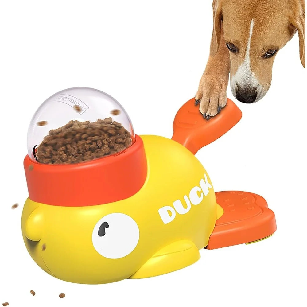 Interactive Dog Treat Dispenser Toy -Slow Feeder- Puzzle Fun Press Type Feeding Activity- Reduces Eating Speed