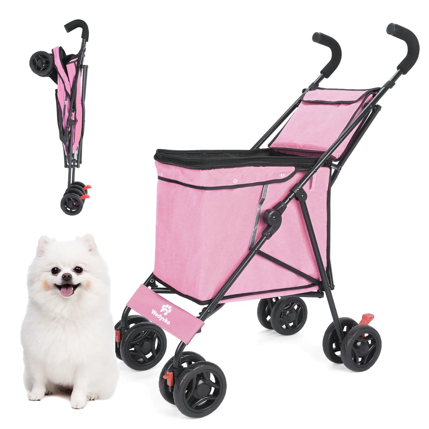 Pet Stroller Dog Cat Cage Jogger 4 Wheels Waterproof Puppy Travel Folding Carrier Pet Stroller