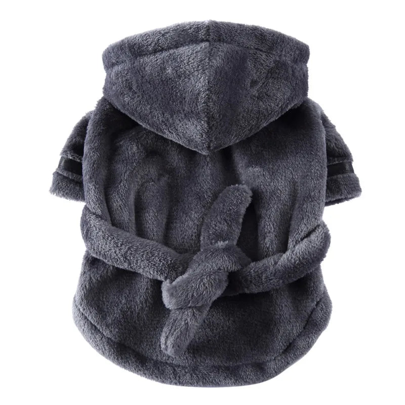 Dog Hooded Bathrobe- Sleeping Clothes- Soft Pet Bath Drying Towel-Clothes For Puppy Dogs