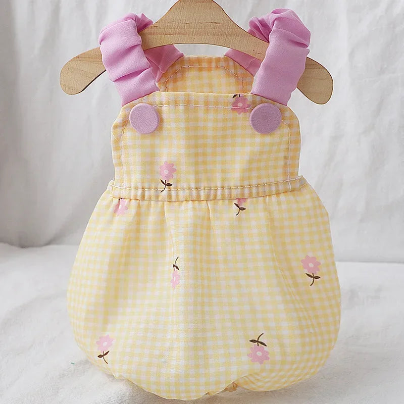 CuteSummer Dog s Clothes-Vest Flower Skirt- Small Dog Dress- Suspender