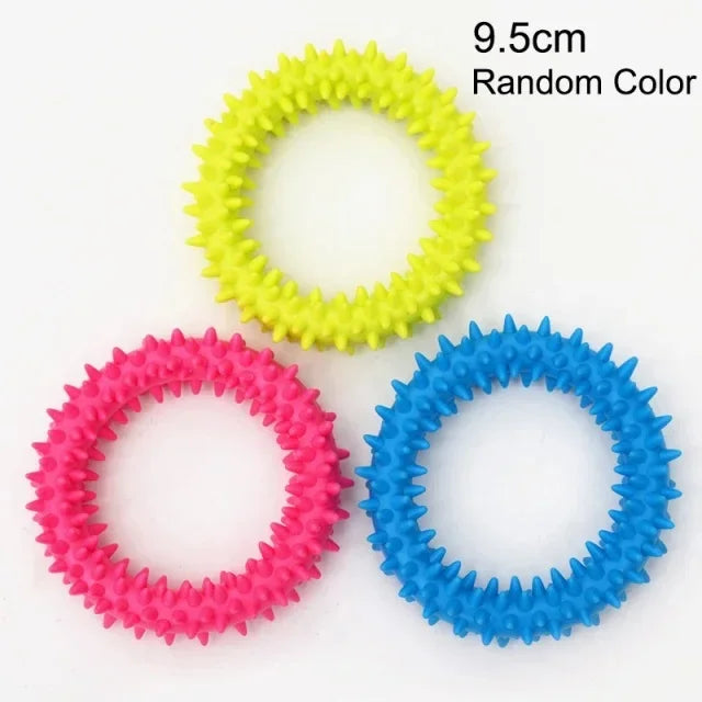 Pet Toys for Small Dogs- Rubber Bite Resistance Toy- Teeth Cleaning- Chew Training Toys