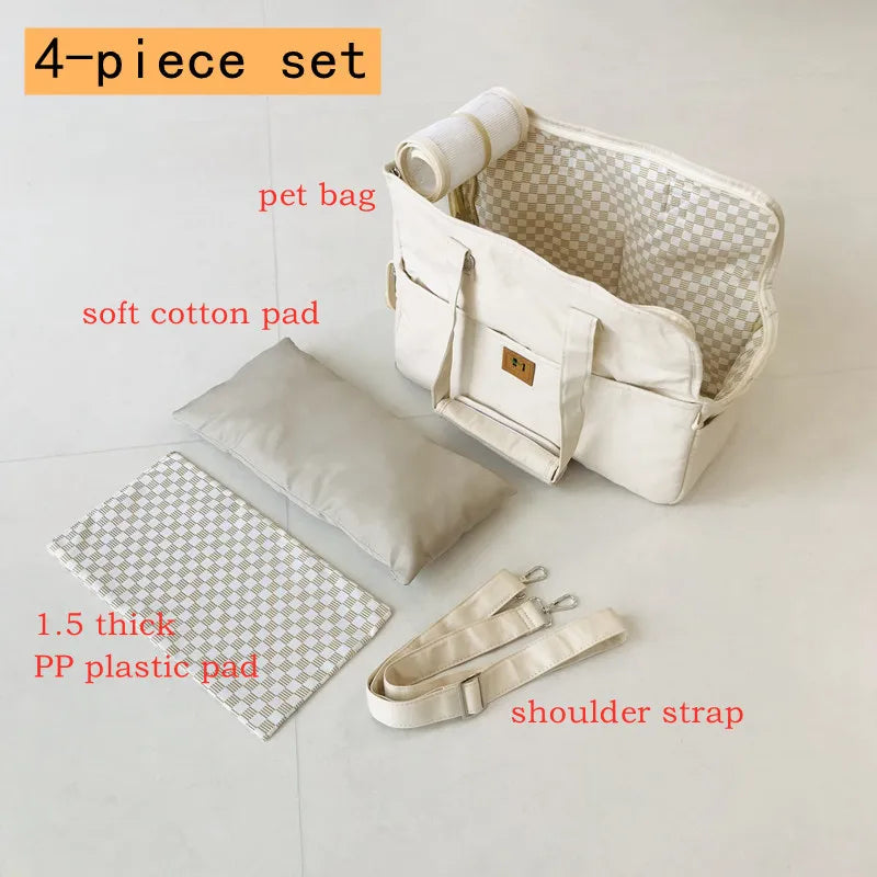 Portable Pet Shoulder Handbag- Dog Carrier Bag- Car Seat- Nonslip Carriers- Safe Bed