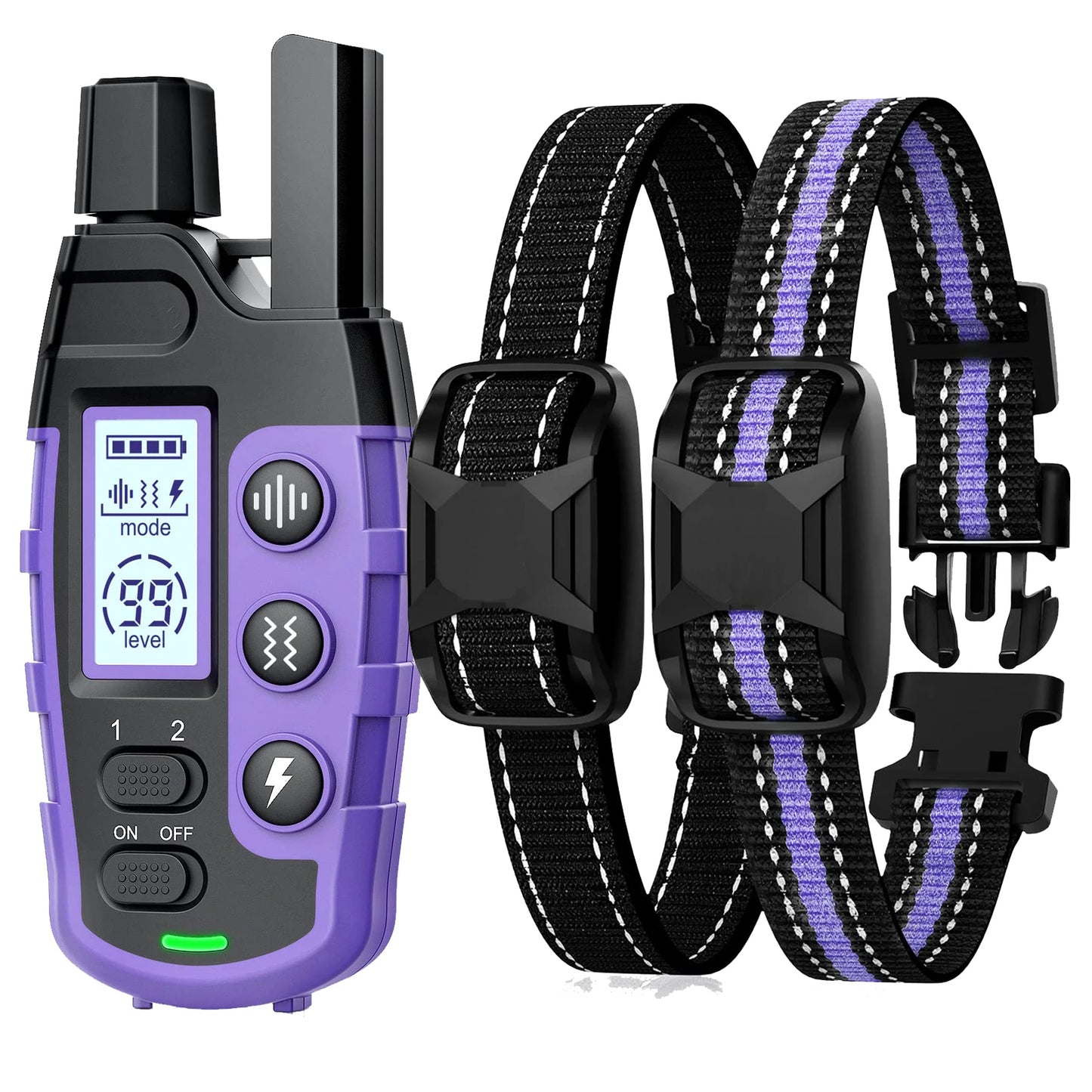 3300 Ft. Electric Dog Training Collar- Remote Control- Waterproof -Pet Behavior For 5lbs to 150lbs- Puppies- With Vibration Shock Beep