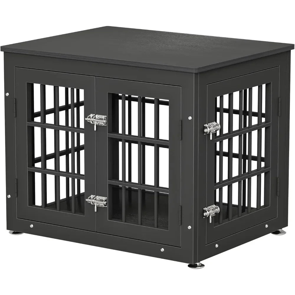26" Heavy Duty Dog Crate Furniture for Small Dogs- Decorative Pet House- End Table- Wooden- Indoor