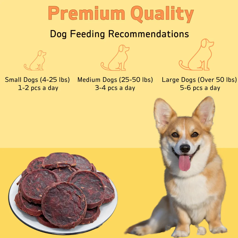 Fine Cheese/Duck Slices Dog Treats-100g/500g(3.53oz/17.6oz) -Healthy-Easily Digestible- High Protein-for all dogs