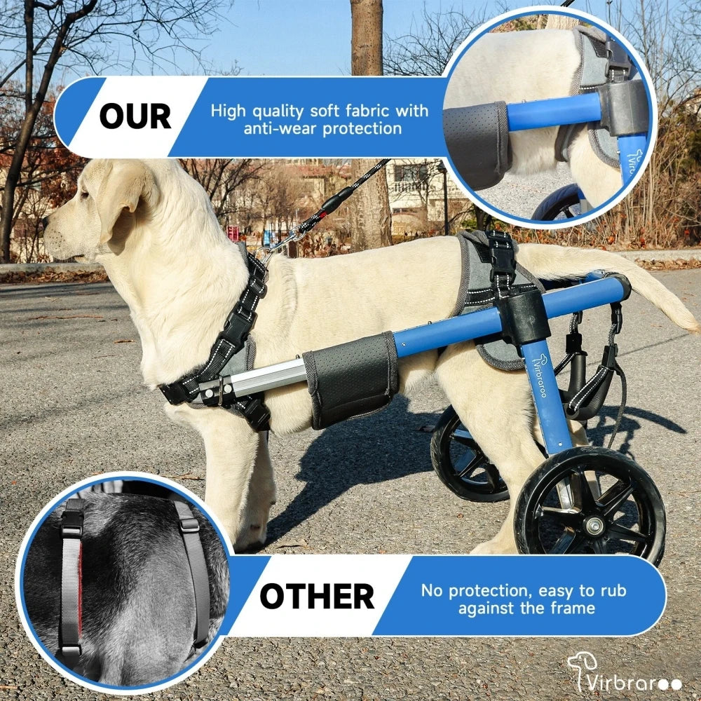 Dog Wheelchair For Back Legs Dog Wheelchair With All-Terrain Tires- Durable Bearings- Wheelchair For Back Legs