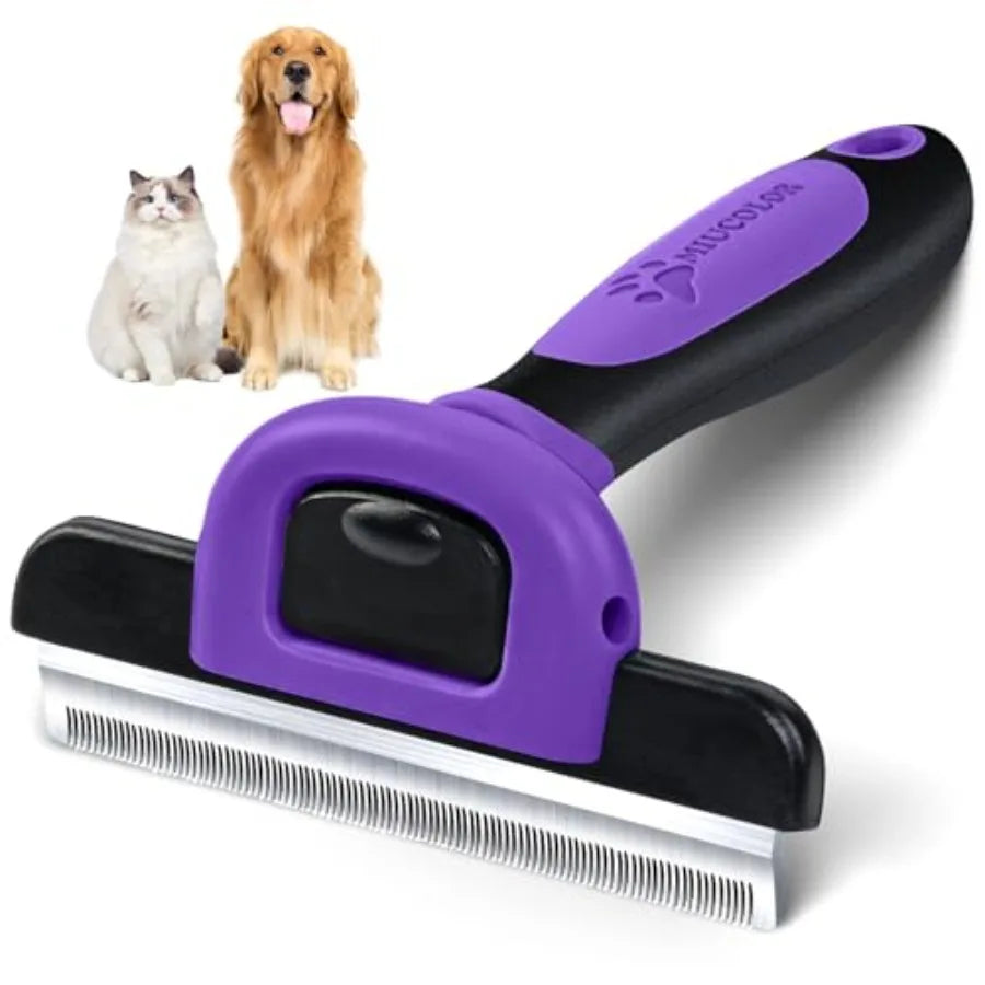 Pet Grooming Brush-De-Shedding Tool- Effectively Reduces Shedding-Pet Grooming