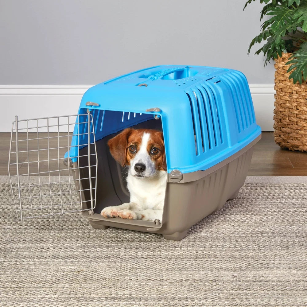 Portable Hard Sided Pet Carrier- Small Dogs- Easy Clean- Durable Design with Comfortable Handle perfect for Travel