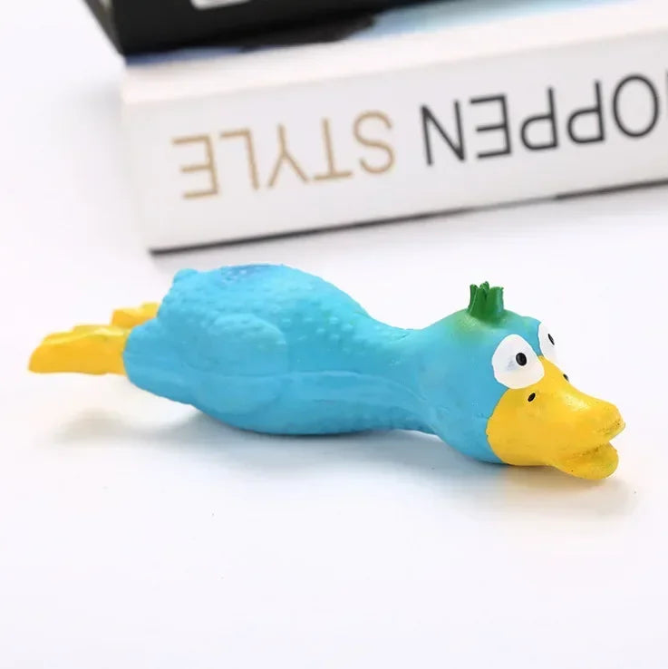 Cute Latex Chicken Shape Pet Squeak Toys- Chew Sounds- Toys Simulation Screaming Chicken Squeaker-Dog Toys