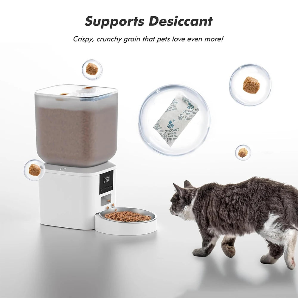 270.51oz Automatic Dog Feeder with Key Control- User-Friendly -Time Setting Food Feeder Dispenser for Dog
