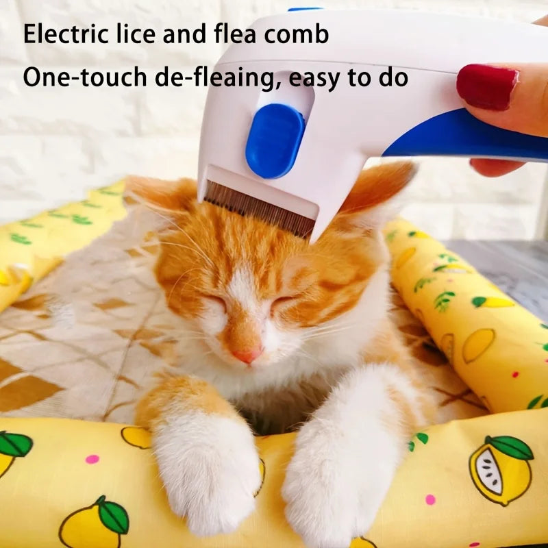 1pcs Cat & Dog electric Flea Comb, removes loose Hair fleas, and eggs electronic Remover, suitable For Cats, Dogs