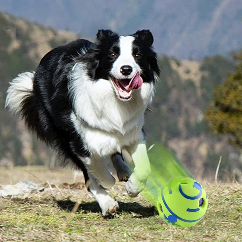 Wobble Wag Giggle Glow Ball- Interactive Dog Attention Toy- Fun Giggle Sounds Ball When Rolled or Shaken- Dog Fun