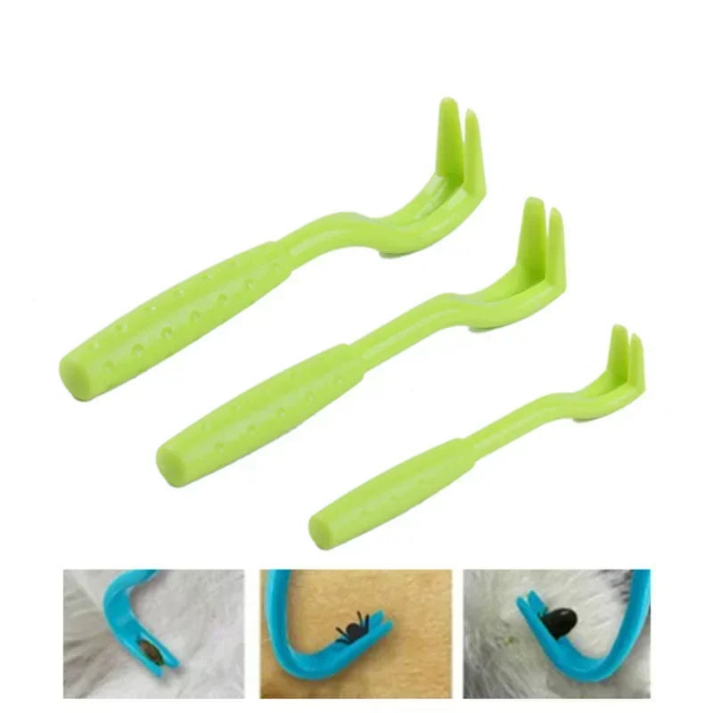 3pcs Flea Remover Hook- Tick Remover Tweezer -Grooming Tool-Flea, Tick, Mite Extractor