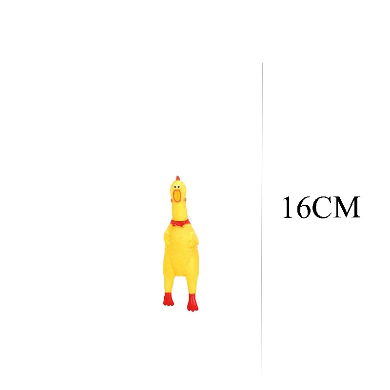 Squeaky Screaming Chicken Pet Toy-Molar Chew- Rubber Toy-Dog Toys