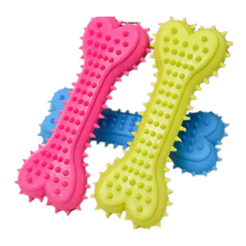 Pet Toys for Small Dogs- Rubber Bite Resistance Toy- Teeth Cleaning- Chew Training Toys