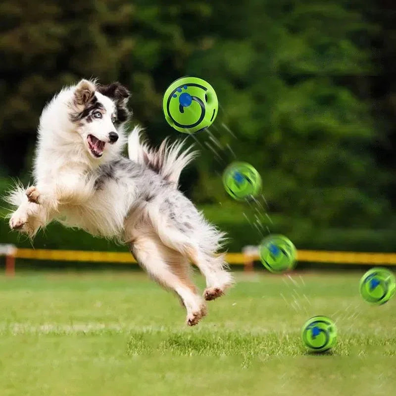 Wobble Wag Giggle Glow Ball- Interactive Dog Attention Toy- Fun Giggle Sounds Ball When Rolled or Shaken- Dog Fun