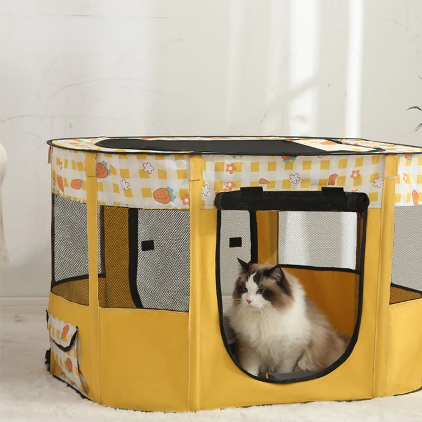 Portable Foldable Pet Tent Kennel- Outdoor- Easy Operation