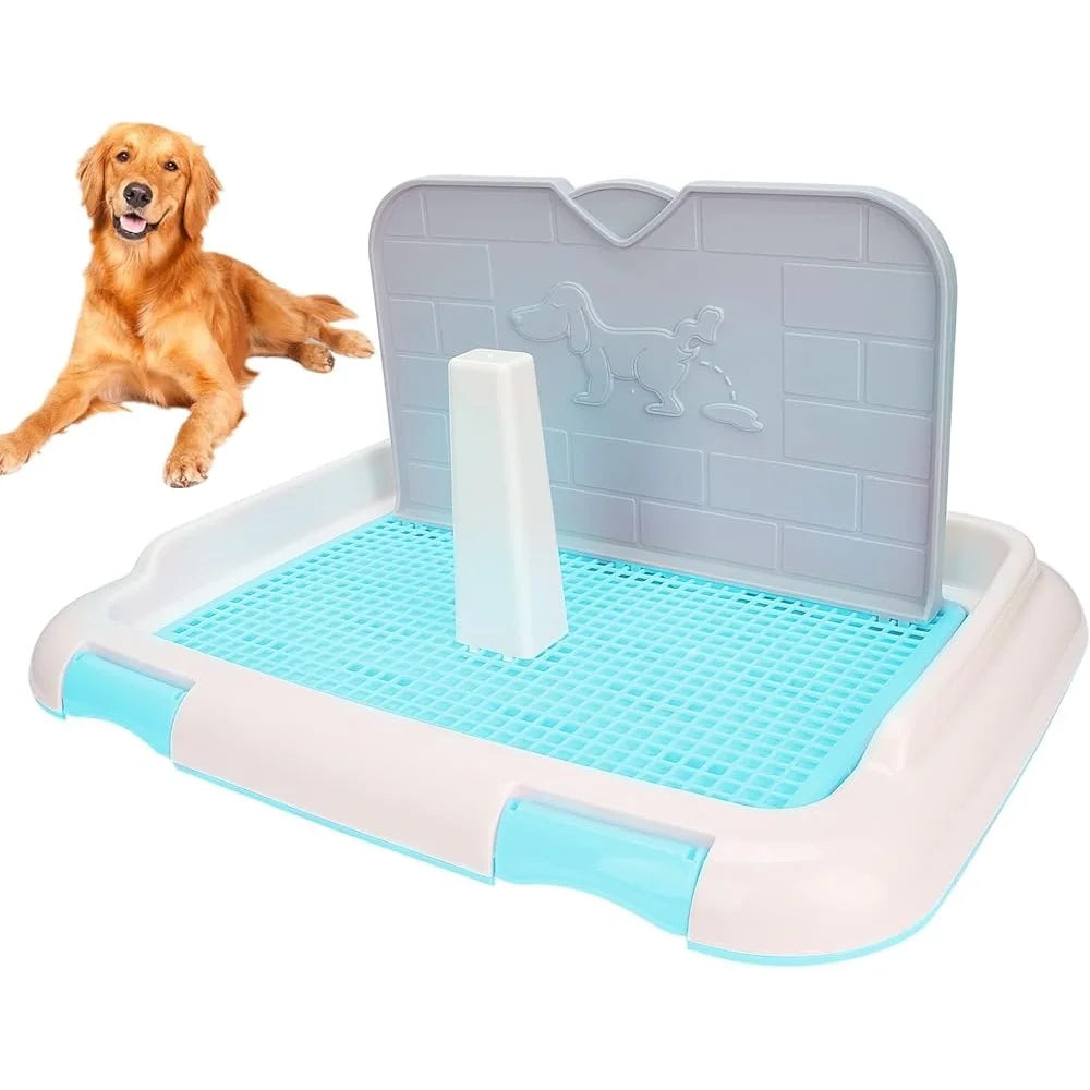 Indoor Dog Toilet Puppy Training Potty Tray- Urination Pad -Easy Clean- Disposable Dog Potty System- Keeps Paws Dry