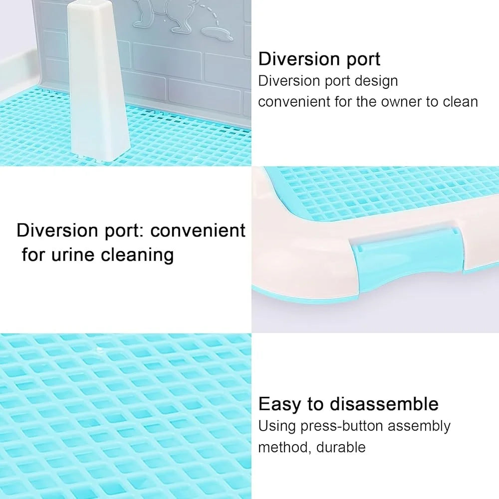 Indoor Dog Toilet Puppy Training Potty Tray- Urination Pad -Easy Clean- Disposable Dog Potty System- Keeps Paws Dry