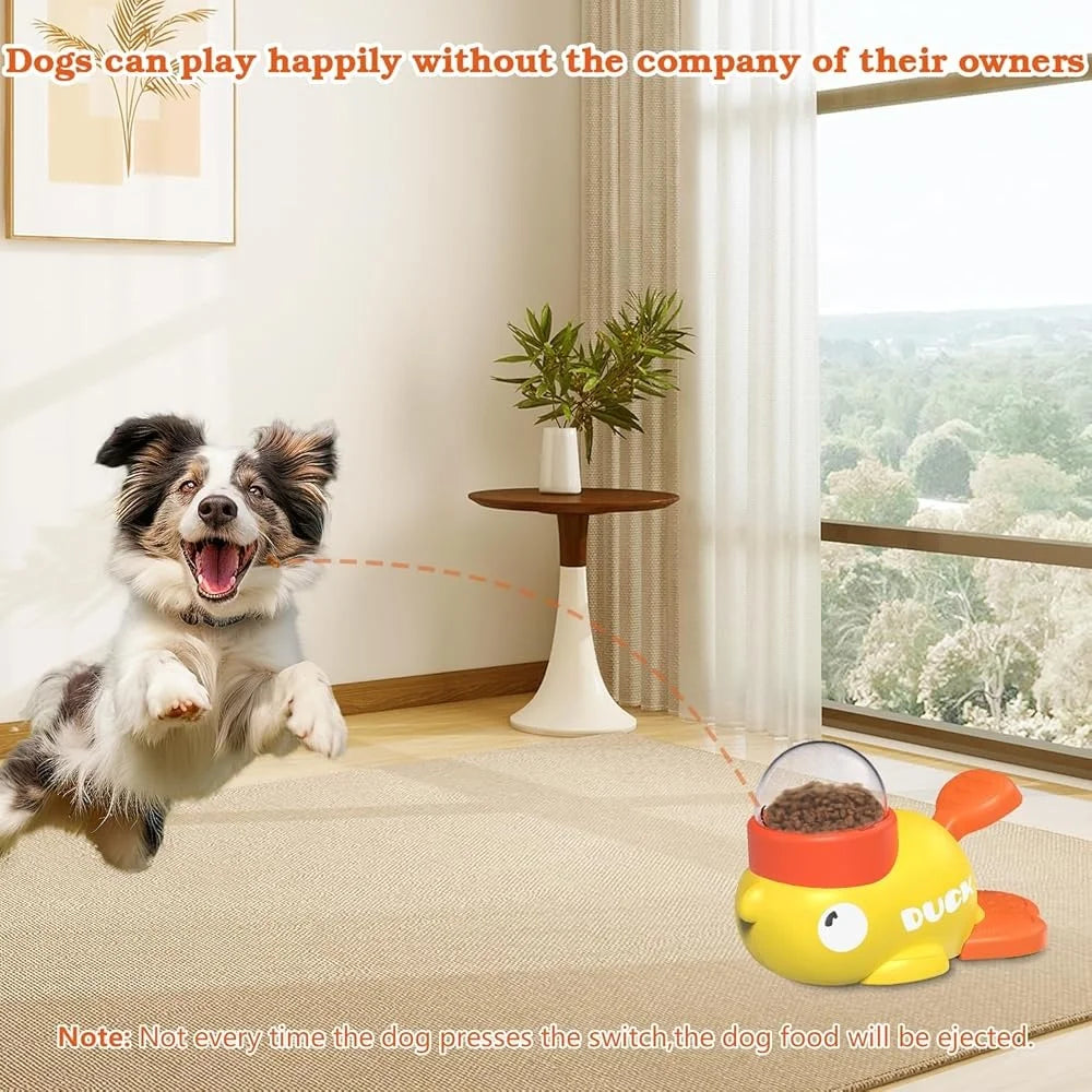 Interactive Dog Treat Dispenser Toy -Slow Feeder- Puzzle Fun Press Type Feeding Activity- Reduces Eating Speed