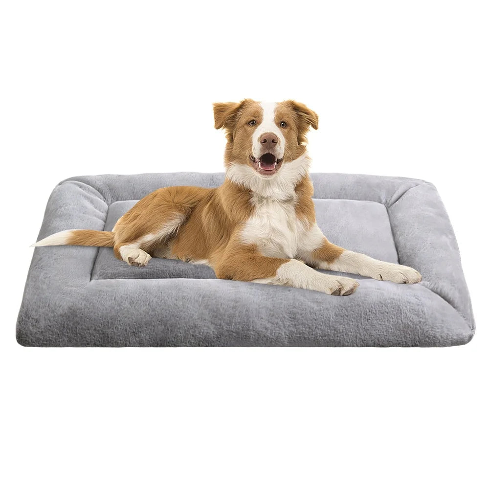 Plush Washable Dog Bed Ultra Soft Dog Crate Pad- Anti-Slip Pet Sleeping Bed- Small Medium Large- 36" x 23"
