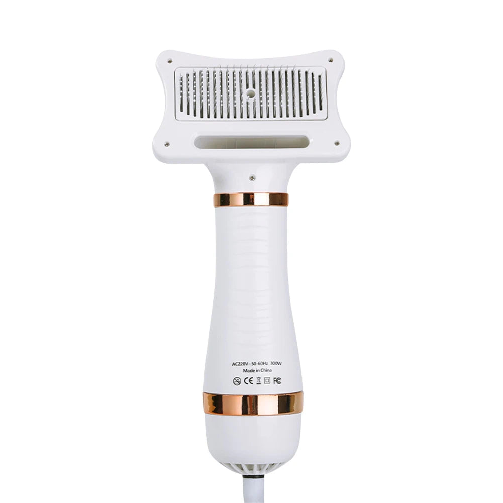 2 in 1 Portable Grooming Brush- Low Noise Dog Hair Dryer- Hair Removal Comb- Dust-Proof- for Small Medium Dogs