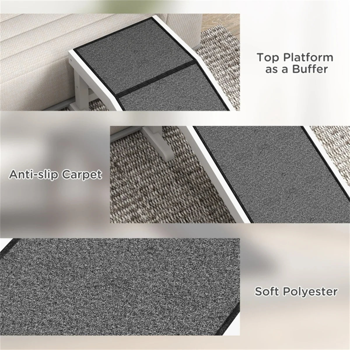 Pet Ramp-Flat Surface- Durability- Carpeted Surface-Anti-Slip Surface
