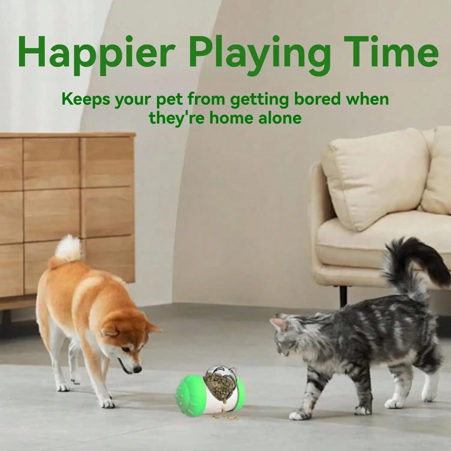 Snack Dispensing Dog Toys- Rocking Bear Food Dispenser Tumbler- Tumbler Dispenser Feeder Ball Toys