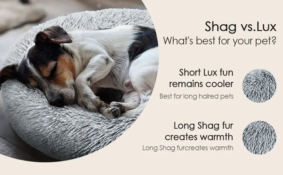 Dog Bed for Indoor- 20ins- Calming Donut Bed- Washable for Small Medium Dogs-Light Grey-Beds & Blankets