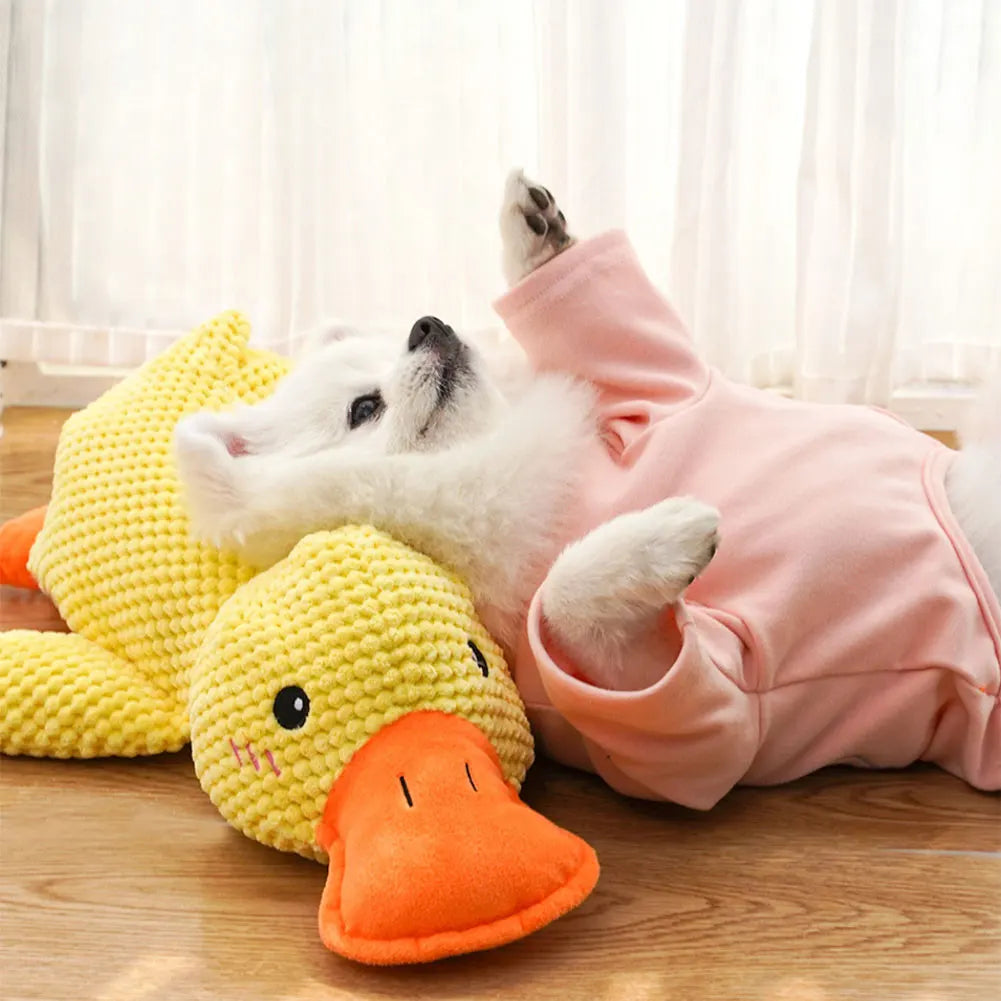 Dog Calming Duck Toy- with Quacking Sound- Stuffed Animals Chew Toy for Dogs