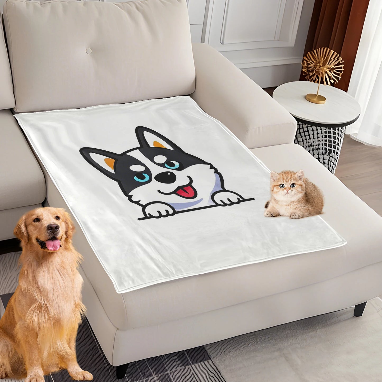 Dog Bed Mat Blanket -Soft Fluffy Pet Blanket- Travel Mat Comfortable Blanket