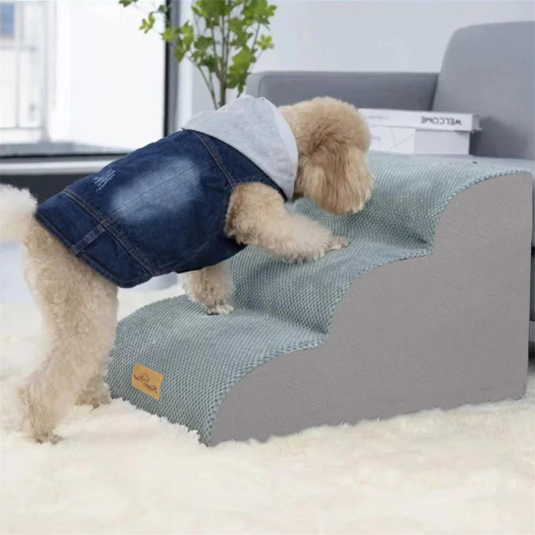 Orthopedic Dog Stairs- High-Density Sponge Foam- Washable Cover-Three Four and Five Steps available