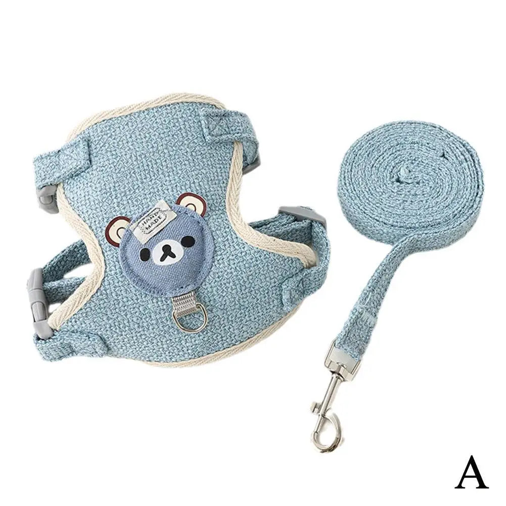 Lovely Small Dog Vest Chest Strap Harness Leash- Collar/Leashes
