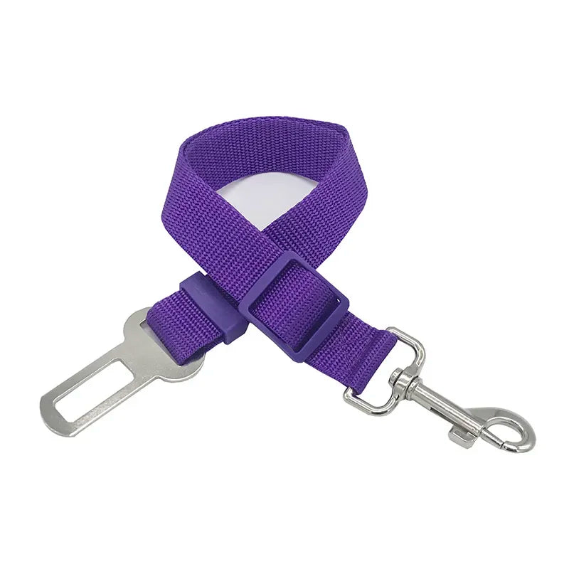 Dog Car Seat Belt- Safety Protector- Travel Pets Accessories- Dog Leash Collar Breakaway- Solid Car Harness