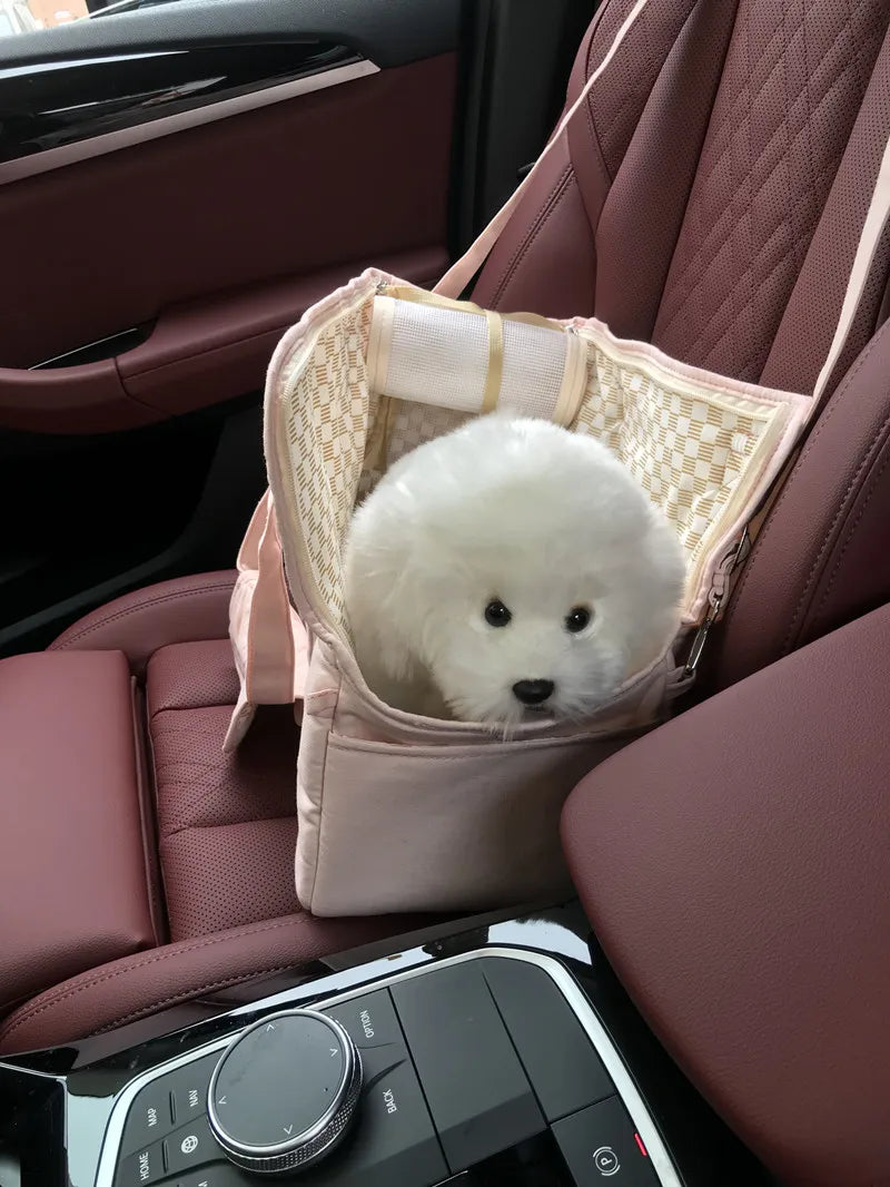 Portable Pet Shoulder Handbag- Dog Carrier Bag- Car Seat- Nonslip Carriers- Safe Bed