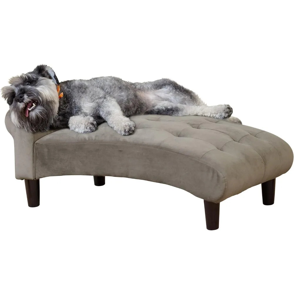 21" Wide Pet Chaise Lounge Bed for Small to Medium Dog 28.8" L x 20.3" W x 13.3" Th