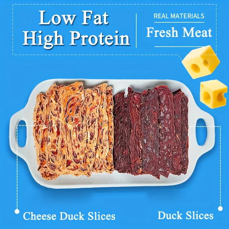 Fine Cheese/Duck Slices Dog Treats-100g/500g(3.53oz/17.6oz) -Healthy-Easily Digestible- High Protein-for all dogs