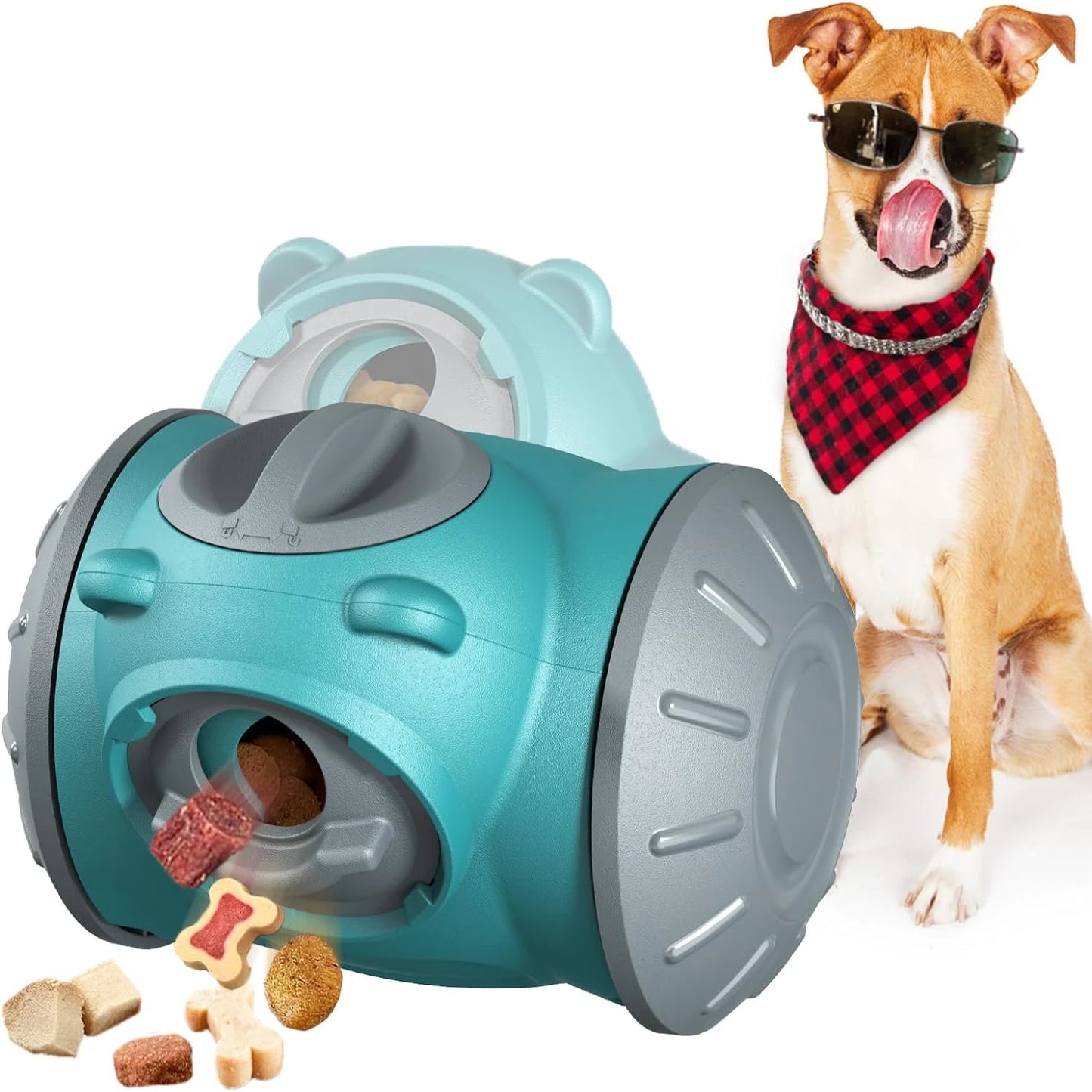 Engaging interactive non-slip rubber Level 1 dog puzzle toy for mental stimulation - challenging and fun treat feeding promo