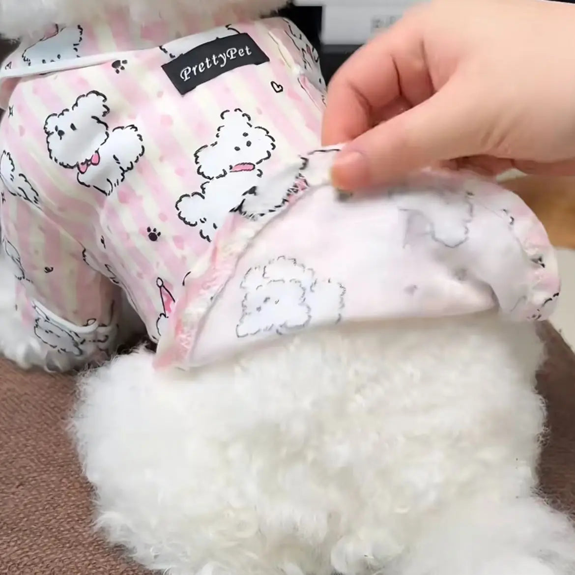 Anti-Loss Pet Sleepwear- Thin Layer Pajamas- Cotton Korean- Adorable-Sizes XS-XL-Costume/Apparel