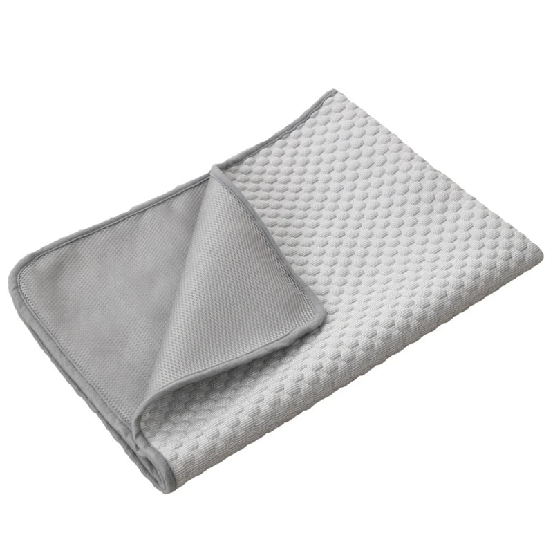 Dog Cooling Mat- Summer Pet Sleeping Pad- Moisture-proof Mattress Cushion- Breathable Blanket