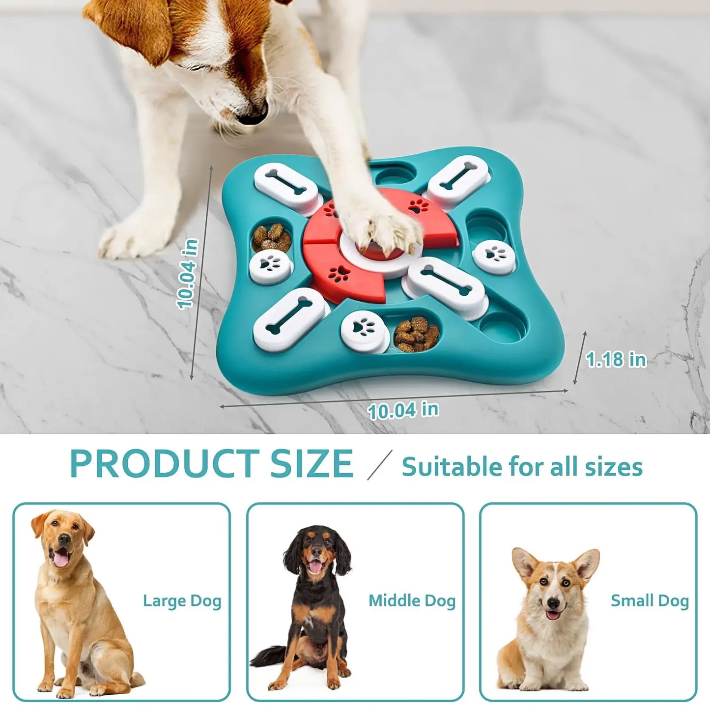 Dog Puzzle Toys, Treat Dispensing Dog Enrichment Toys for IQ Training- Brain Stimulation- Interactive Mentally Stimulating