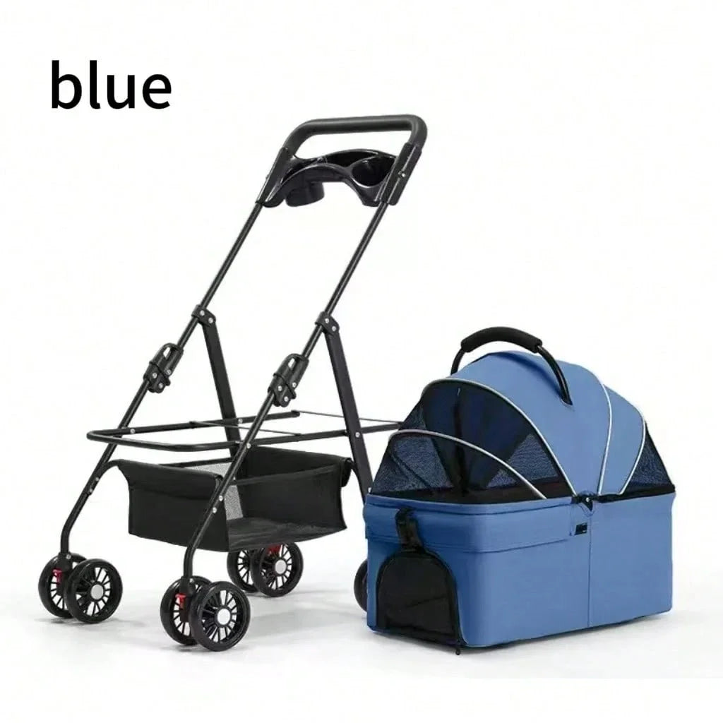 3-In-1 Pet Stroller Suitable For Small And Medium-Sized Dogs, Luxury Large Cat Stroller Detachable Carrier, Suitable For Puppies, Kittens, And Puppies